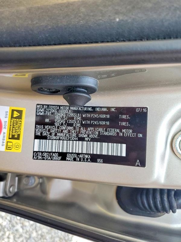 2016 TOYOTA HIGHLANDER Base/Hybrid
