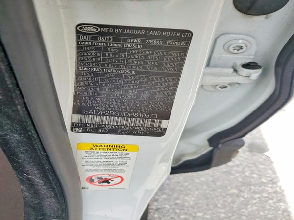 2013 LAND ROVER RANGEROVER Pure Plus