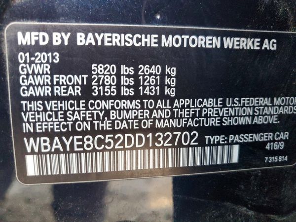 2013 BMW 750 750Li/Alpina B7