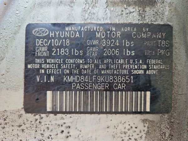 2019 HYUNDAI ELANTRA