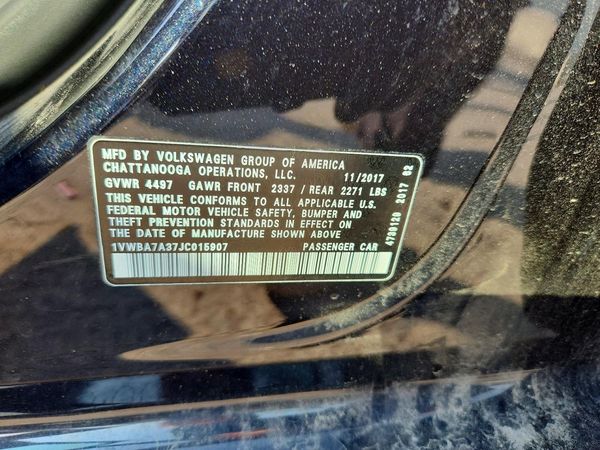 2018 VOLKSWAGEN PASSAT SE, SE w/ Technology