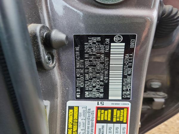 2018 TOYOTA CAMRY L/LE/SE/XLE