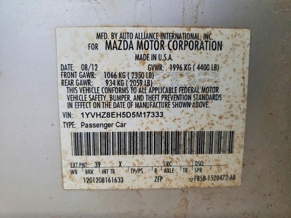 2013 MAZDA 6 Touring Plus