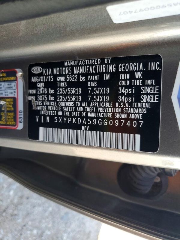 2016 KIA SORENTO SX / SX Limited