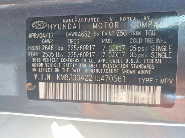 2017 HYUNDAI TUCSON