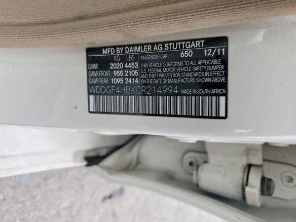 2012 MERCEDES-BENZ C C250
