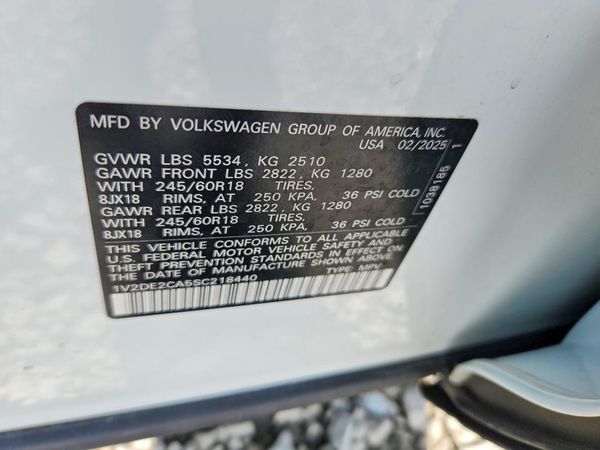 2025 VOLKSWAGEN ATLAS CROSS SPORT