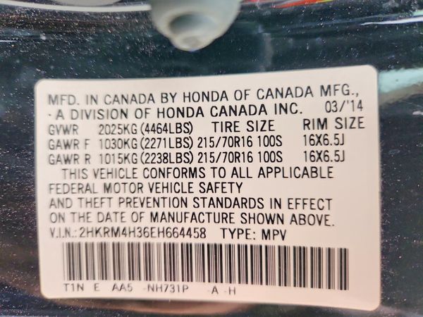 2014 HONDA CRV LX
