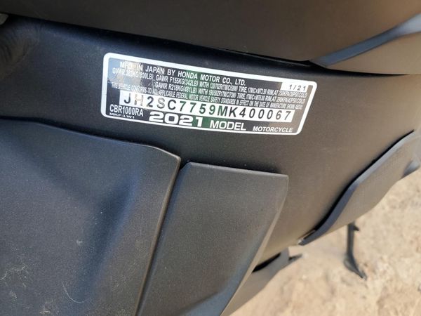 2021 HONDA CBR CYCLE