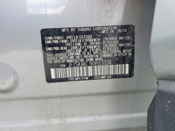 2019 SUBARU FORESTER Sport+ES+SMART