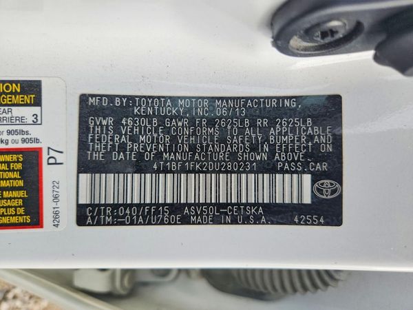 2013 TOYOTA CAMRY