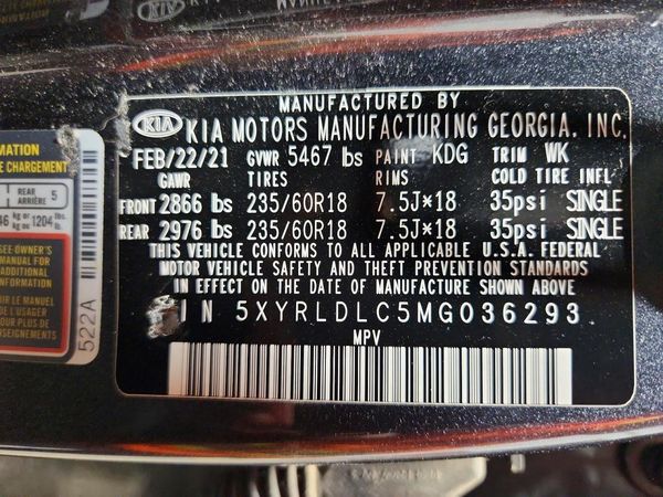 2021 KIA SORENTO S