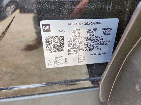 2026 CHEVROLET TRAILBLAZE LT — VINS
