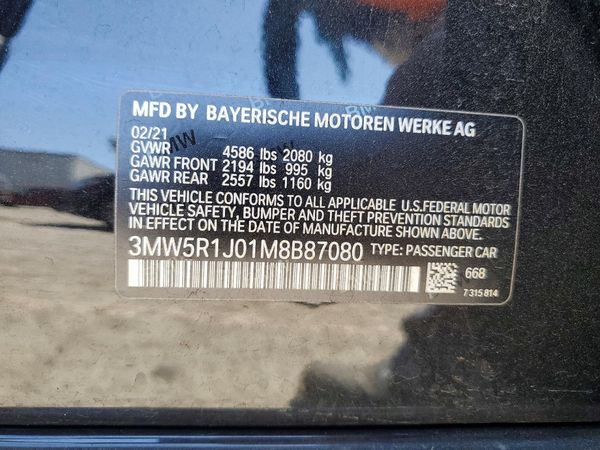 2021 BMW 330I