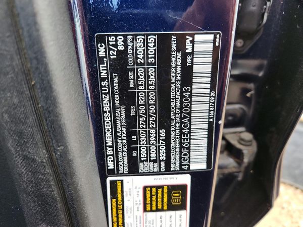 2016 MERCEDES-BENZ GL GL450-4M