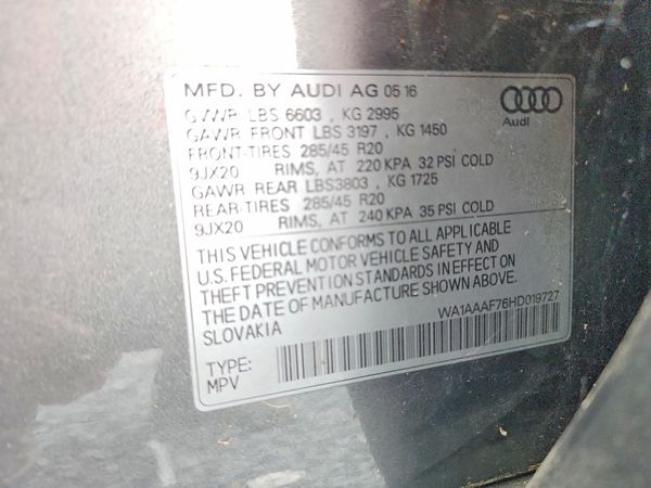 2017 AUDI Q7 quattro Premium