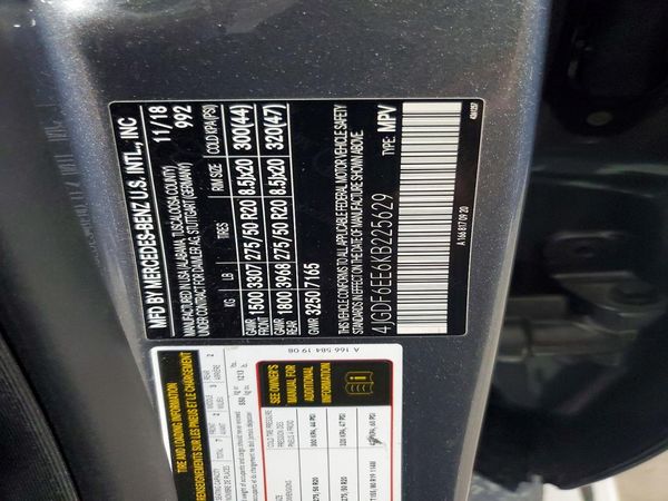 2019 MERCEDES-BENZ GLS GLS450-4M — VINS