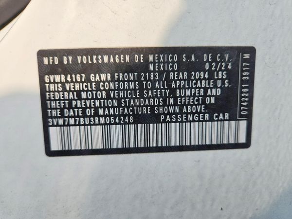 2024 VOLKSWAGEN JETTA SE, SE (AQ301 Trans)