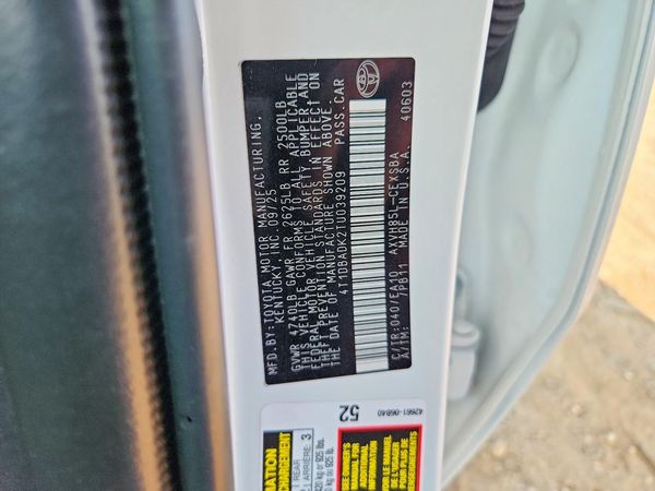2026 TOYOTA CAMRY — VINS