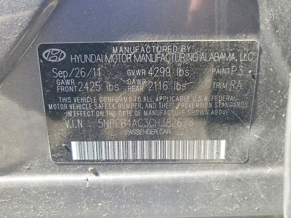 2012 HYUNDAI SONATA Middle-low level