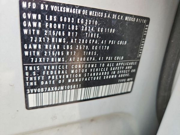 2018 VOLKSWAGEN TIGUAN 4Motion S