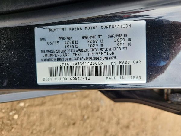 2016 MAZDA 6 Grand Touring/GT