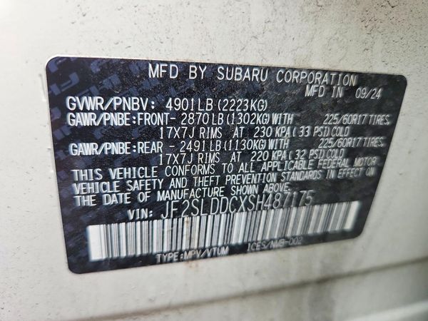 2025 SUBARU FORESTER