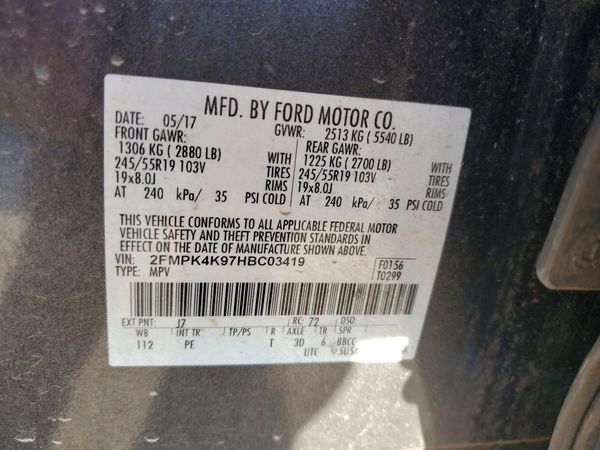 2017 FORD EDGE Titanium