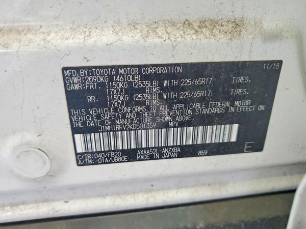 2019 TOYOTA RAV4 LE
