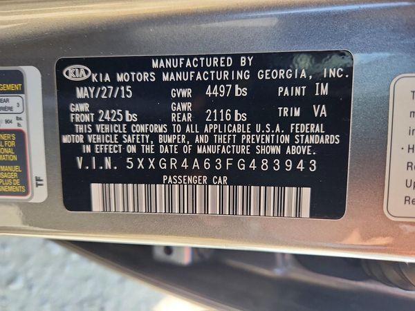 2015 KIA OPTIMA TOP (High Grade)