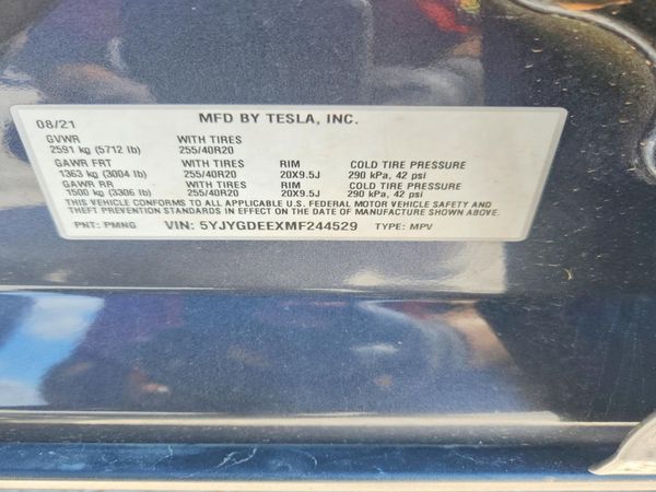 2021 TESLA MODEL Y