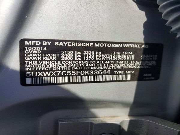 2015 BMW X3 xDrive35i