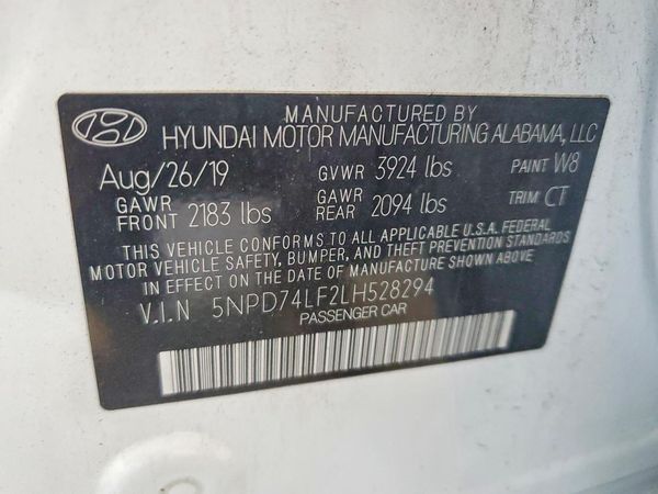 2020 HYUNDAI ELANTRA