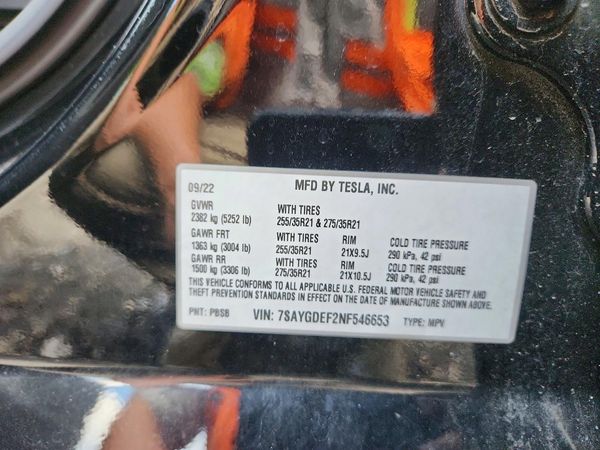 2022 TESLA MODEL Y