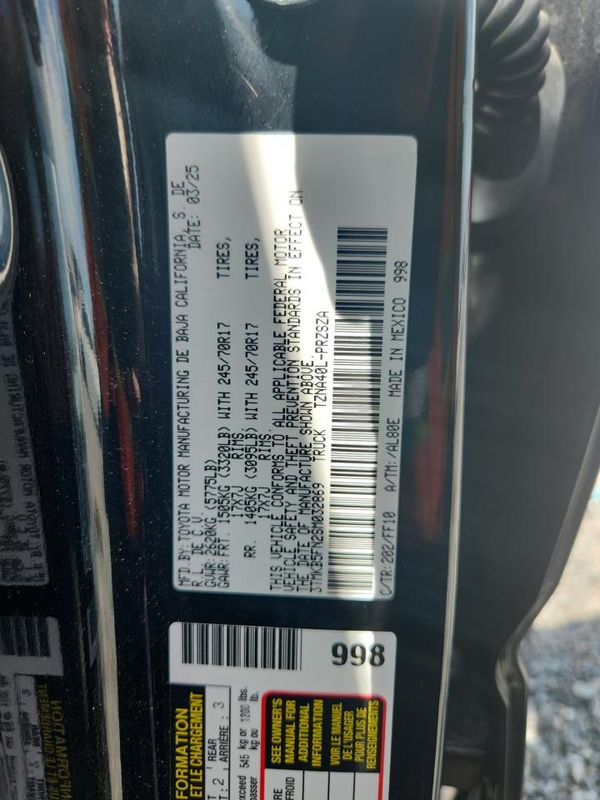 2025 TOYOTA TACOMA