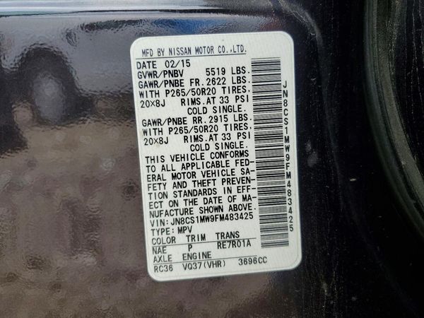 2015 INFINITI QX70