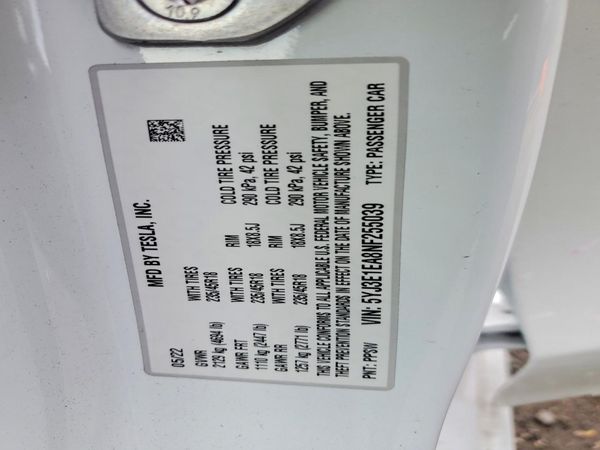 2022 TESLA MODEL 3