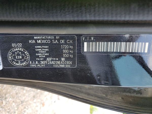 2022 KIA FORTE FE, LXS