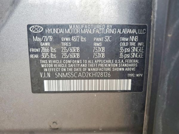 2019 HYUNDAI SANTA FE Limited, Ultimate