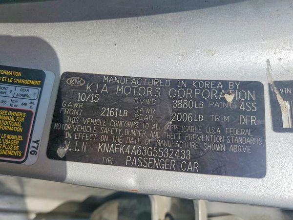 2016 KIA FORTE GL (Middle-Low Grade)
