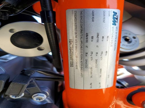 2021 KTM ALL OTHER — VINS