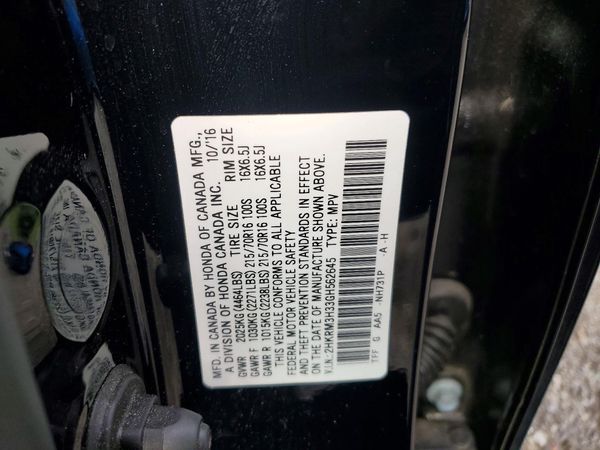 2016 HONDA CRV LX