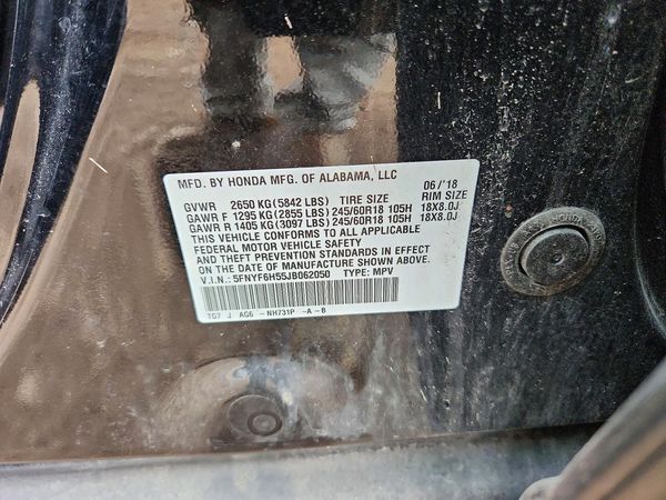 2018 HONDA PILOT EXL