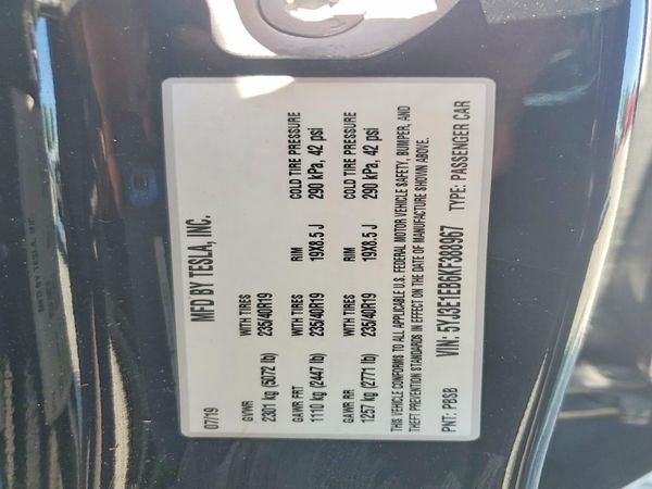2019 TESLA MODEL 3