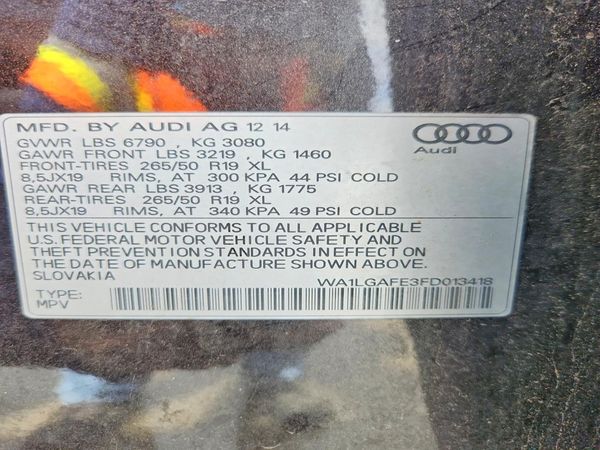 2015 AUDI Q7 Premium Plus — VINS