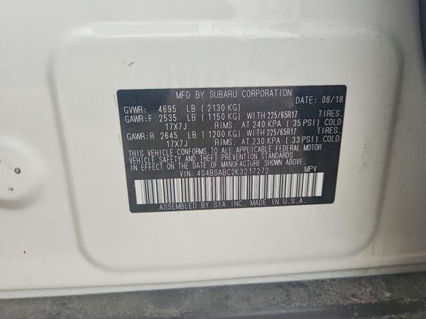 2019 SUBARU OUTBACK Base+ES