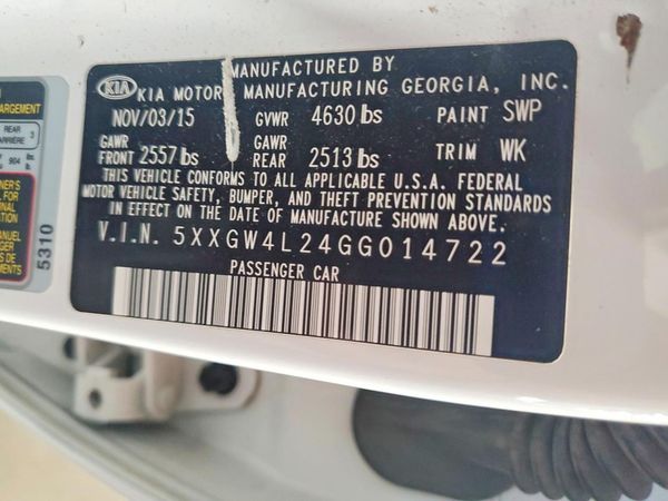 2016 KIA OPTIMA TOP