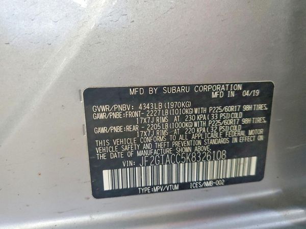 2019 SUBARU CROSSTREK Premium