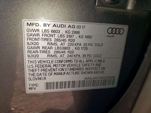 2017 AUDI Q7 quattro Premium Plus
