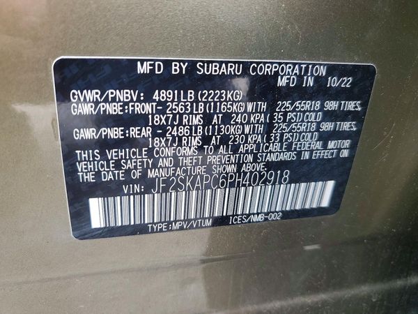 2023 SUBARU FORESTER